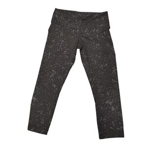 Lululemon Womens Gray‎ Abstract Print Cropped Athletic Leggings Size 9